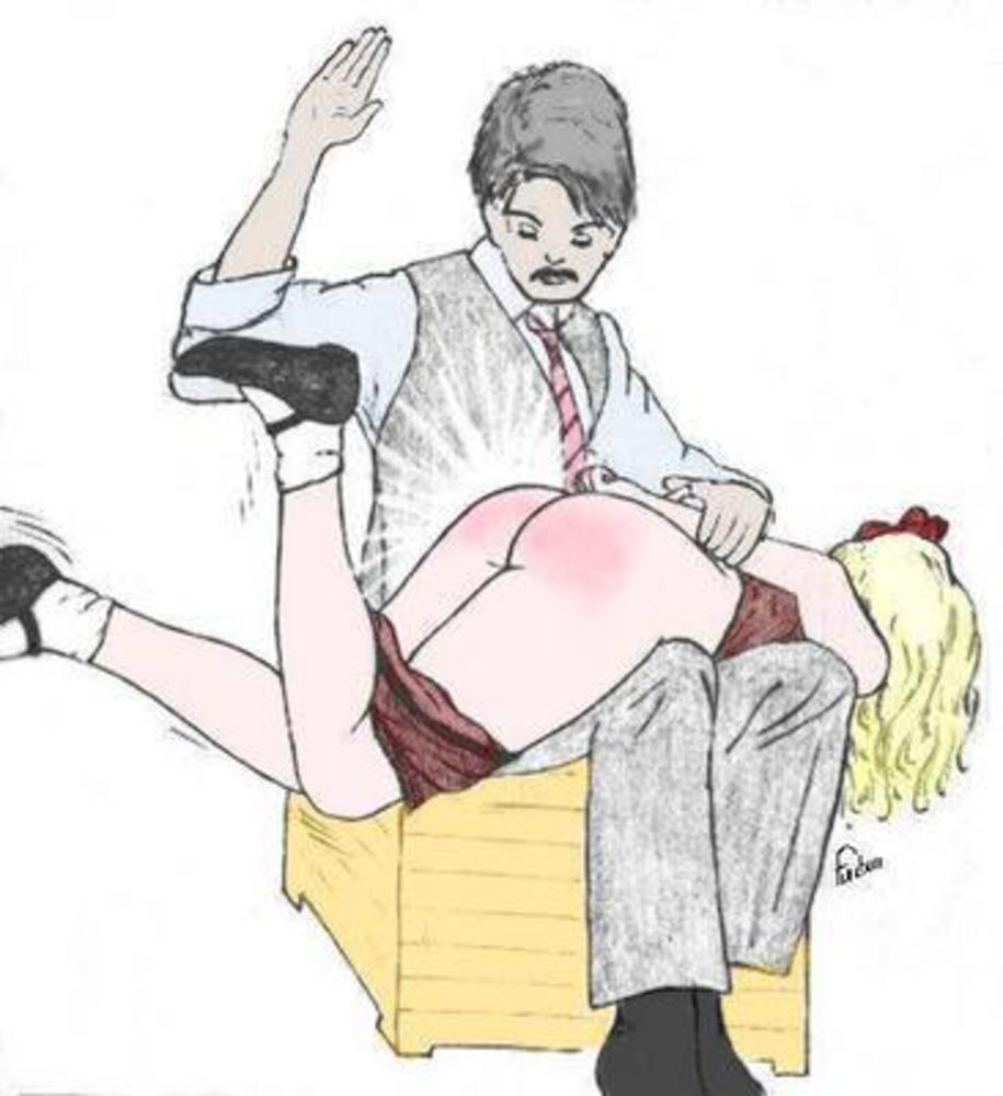 Butt spanking cartoon