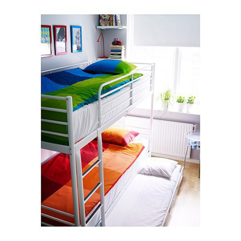 детская кровать выдвижная для двоих детей икеа
