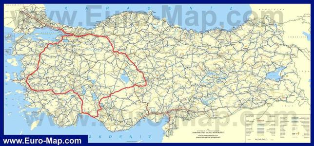 Карта турции с городами на русском языке подробная с расстояниями между городами