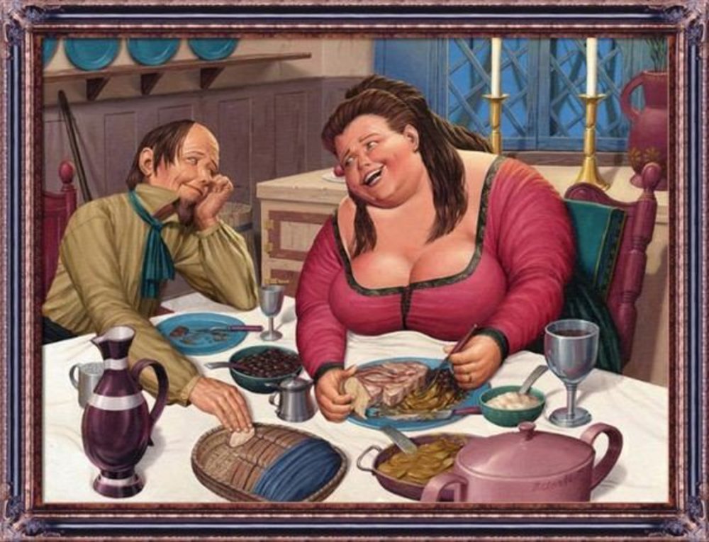 Сяду за обед. Карикатуры на женщин. Карикатуры на толстых. Толстушка карикатура. Муж и жена картина.