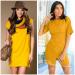 Платье горчичного цвета, р. 42-44
