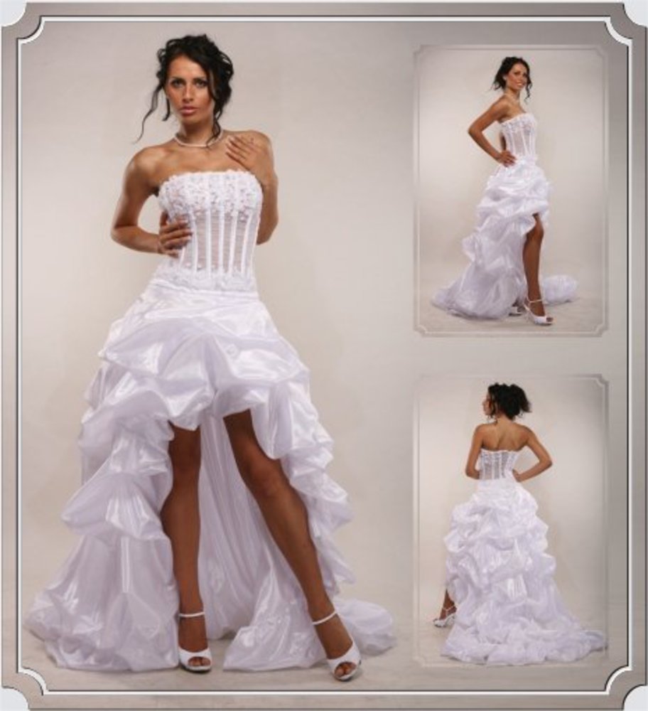 Свадебное платье спереди короткое а сзади длинное