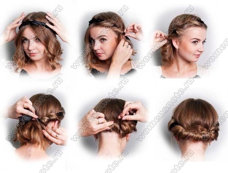 Греческая причёска с повязкой. Прическа с ободком резинкой. Греческая прическа. Как сделать греческую прическу с повязкой. Греческая прическа на средние волосы своими.