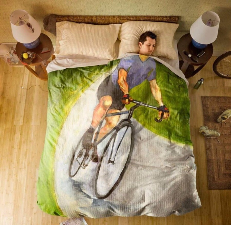 Одеяло с велосипедом