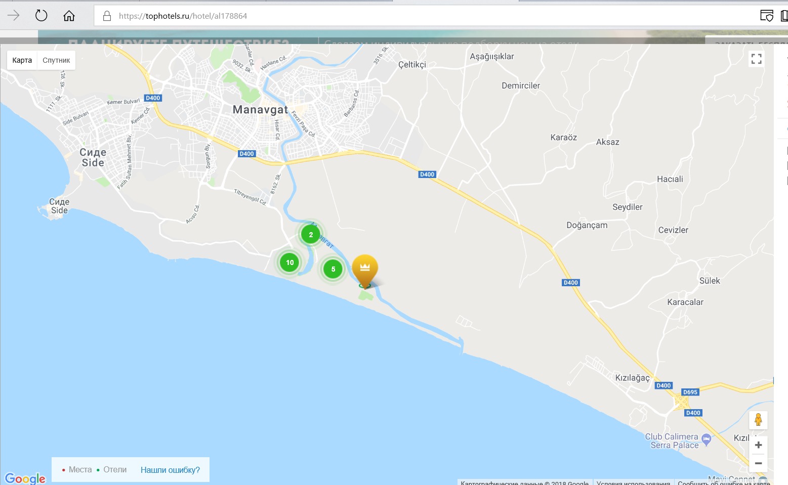 Карта отеля камелия сиде турция