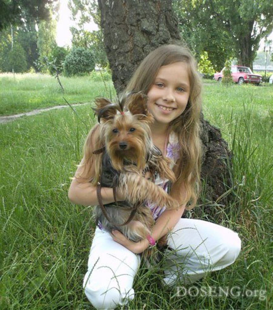 Собака и девочка 15 лет