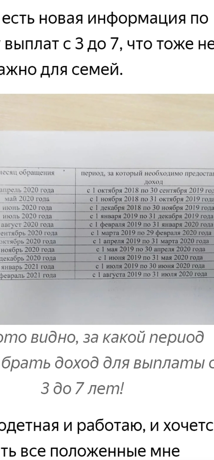 Оформить выплату с 3 до 7