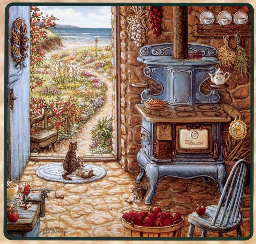 Уютный мир в картинах Джанет Крускамп