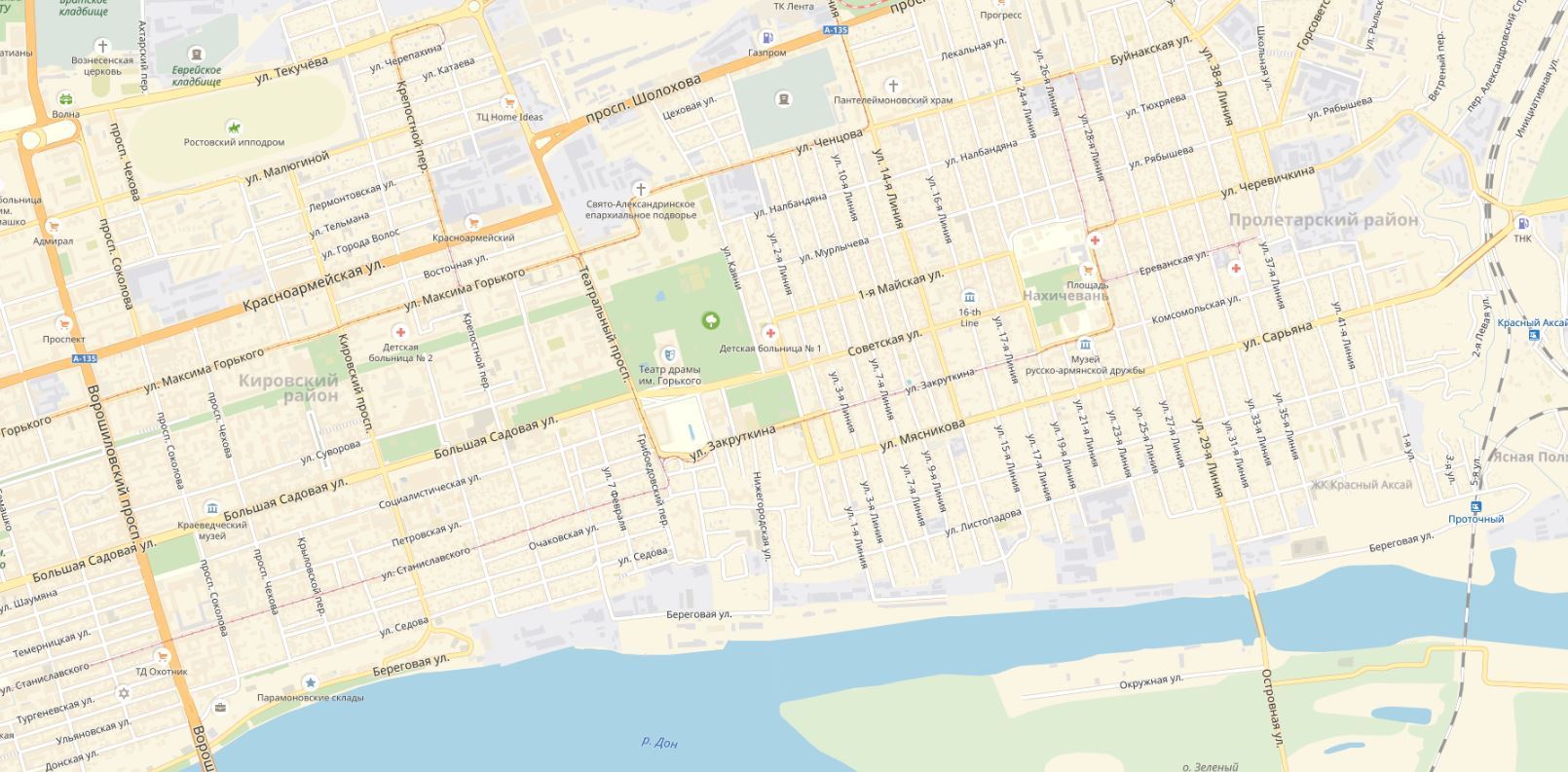 Аксай карта города с улицами